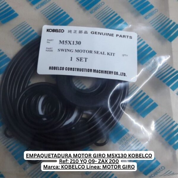 EMPAQUETADURA MOTOR GIRO M5X130 KOBELCO Ref: 210 YQ 09- ZAX 200 Marca: KOBELCO Línea: MOTOR GIRO