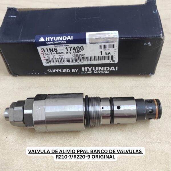 VALVULA DE ALIVIO PPAL BANCO DE VALVULAS R210-7/R220-9 ORIGINAL