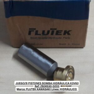 JUEGO/9 PISTONES BOMBA HIDRAULICA K3V63 Ref: 2924530-0203 Cotizar Marca: FLUTEK KAWASAKI Línea: HIDRAULICO